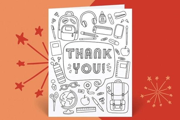A printable thank-you card for kids to color and give.
