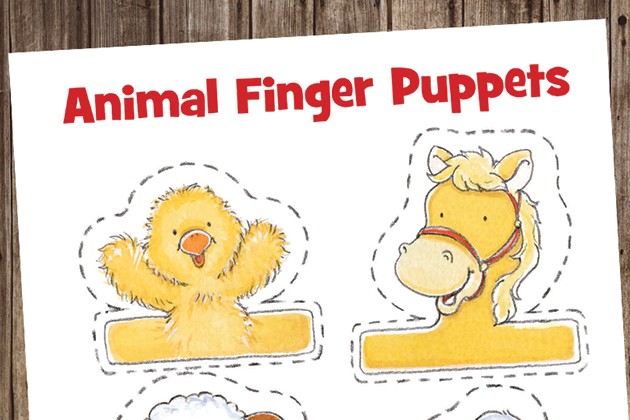 Animal finger puppet printable