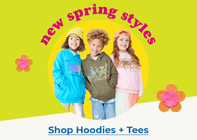 Shop hoodies and tees in new spring styles.